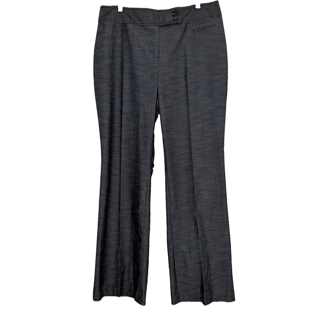 Ann Taylor LOFT Julie Pants Women’s 12 Gray Bootcut Career Stretch Trouser